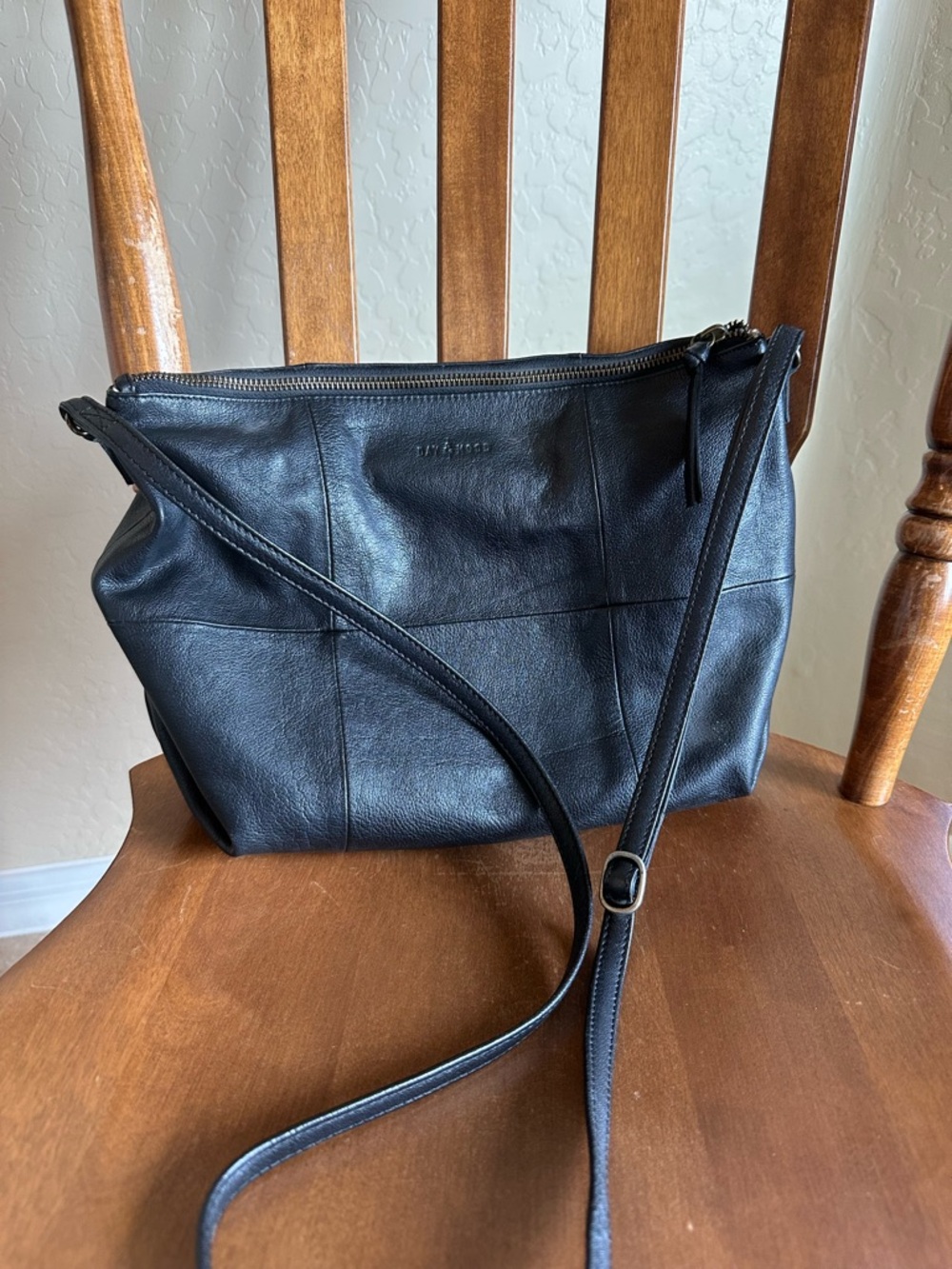Black Leather Molly Crossbody Bag